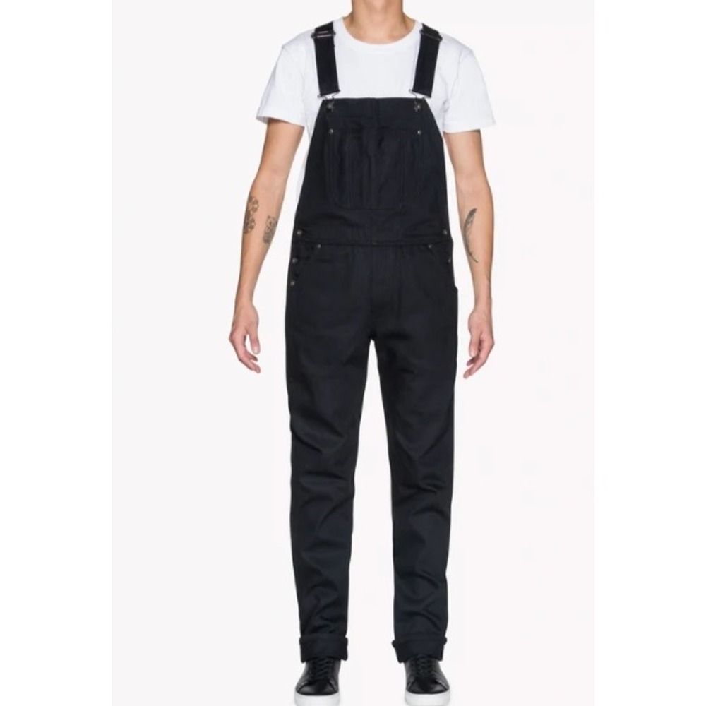 Naked & Famous Denim Overalls Left Hand Twill Selvedge Indigo Mens 34 012779